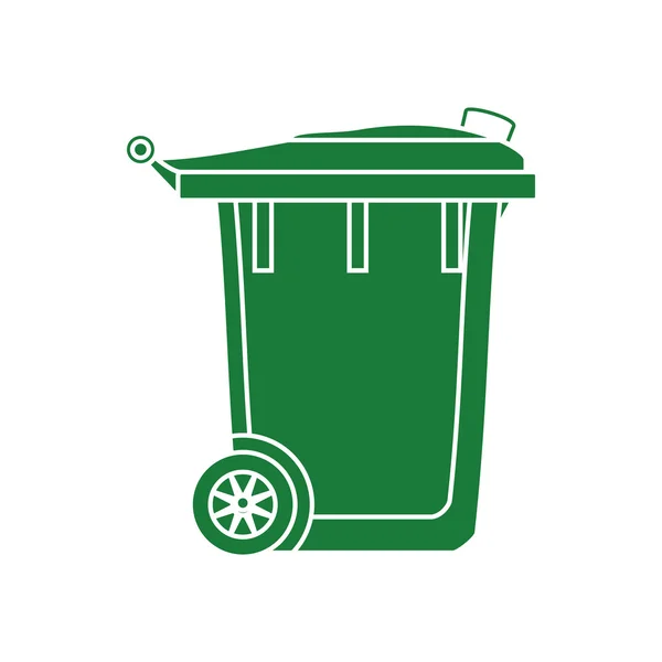 Trash recycle organic ecology icon. Vector graphic — Stock Vector