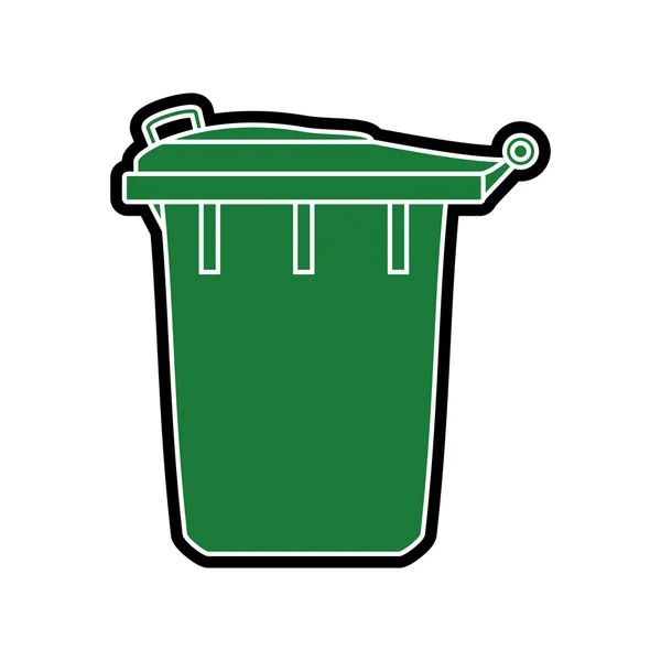 Trash recycle organic ecology icon. Vector graphic — Stock Vector