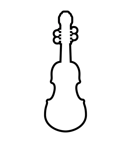 Violonchelo instrumento de cuerda icono de música. Gráfico vectorial — Archivo Imágenes Vectoriales