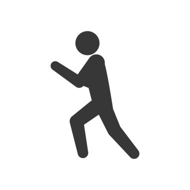 piktogram eylem siluet Taşı simgesini. Vektör grafiği