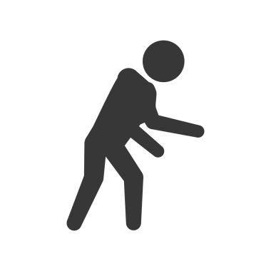 piktogram eylem siluet Taşı simgesini. Vektör grafiği