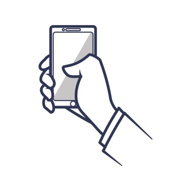 Smartphone el mobil gadget teknoloji simgesi. Vektör grafiği