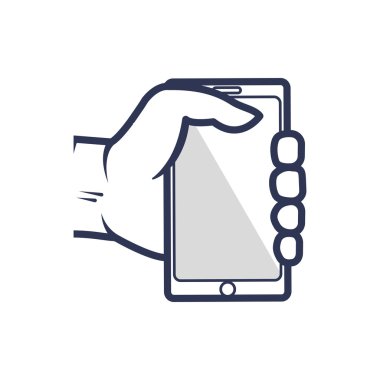 Smartphone el mobil gadget teknoloji simgesi. Vektör grafiği