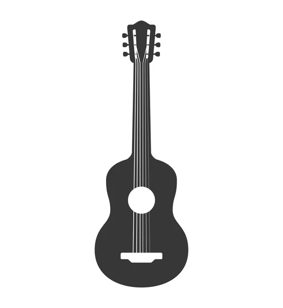 Ícone de música instrumento corda de guitarra. Gráfico vetorial — Vetor de Stock