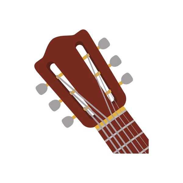 Instrumento de cuerda de guitarra icono de música. Gráfico vectorial — Archivo Imágenes Vectoriales