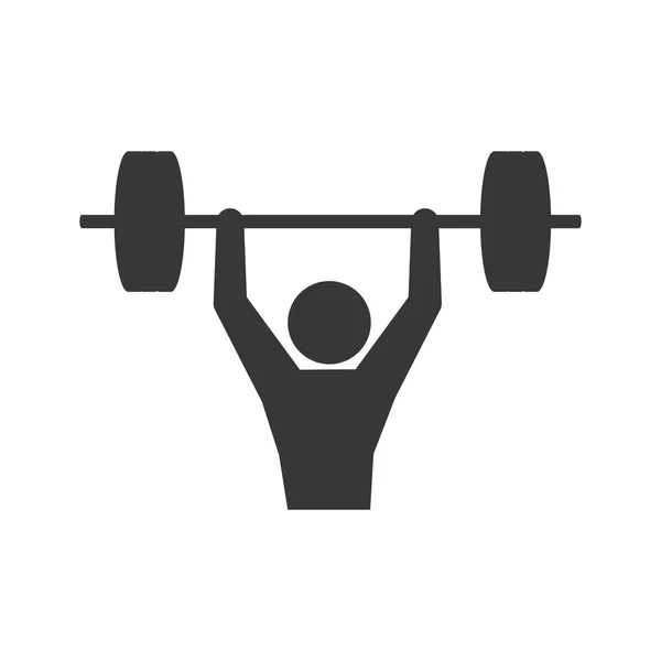 Pictogram weight fitness gym sport icon. Vector graphic — Stock Vector