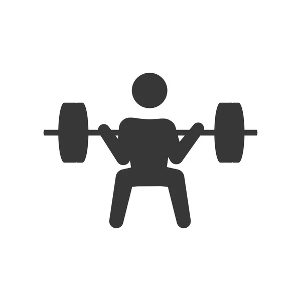 Piktogram tömeg fitness edzőteremben sport ikonra. Vektorgrafikus — Stock Vector