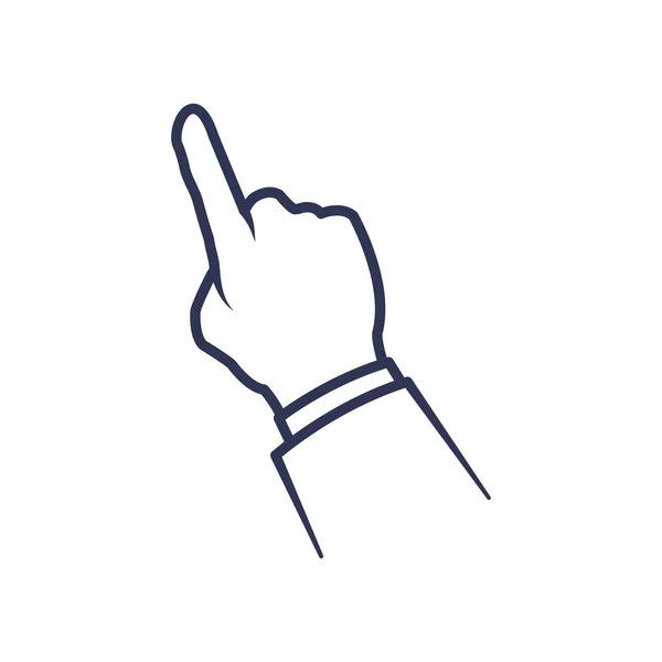 Mano gesto humano dedos icono de la palma. Gráfico vectorial — Vector de stock