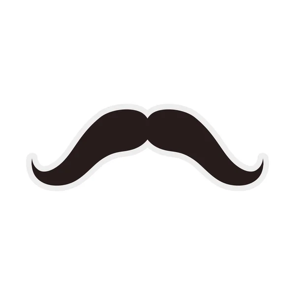 Moustache homme noir homme gentleman icône. Graphique vectoriel — Image vectorielle