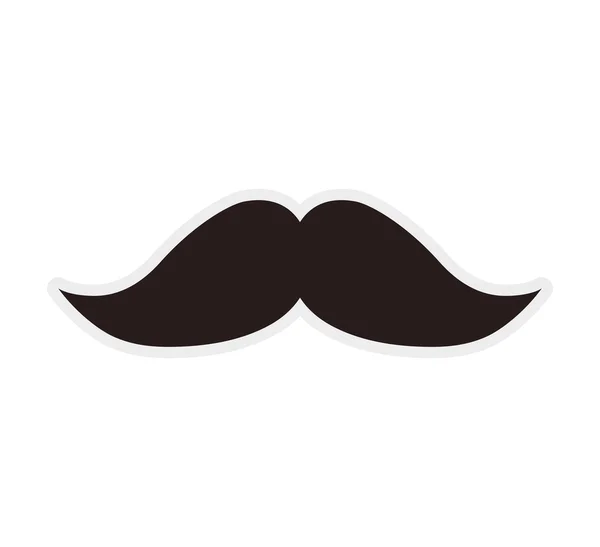 Mustache black male man gentleman icon. Vector graphic — Stock Vector