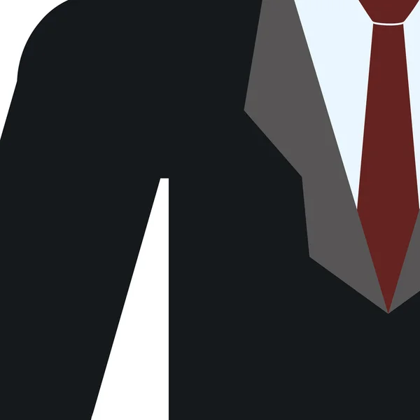 Kravatový oblek podnikatel hadřík mužský muž ikona. Vektorové grafiky — Stockový vektor