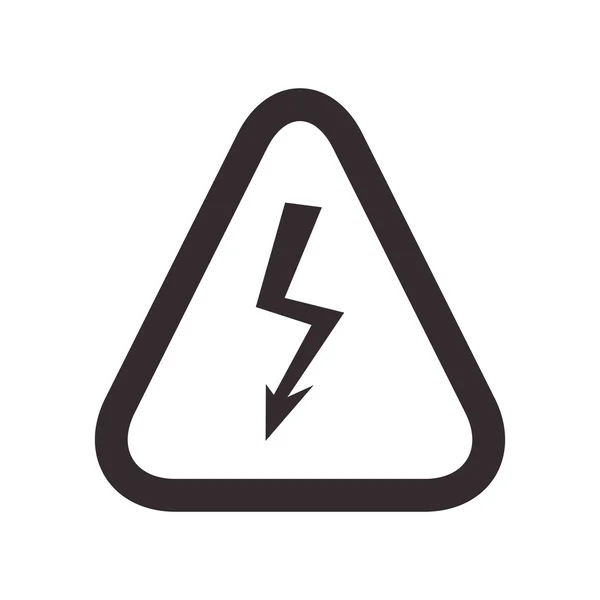 Thunder road znak trójkąta ikona ostrzeżenia. Grafika wektorowa — Wektor stockowy