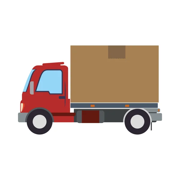 Transporte de camiones entrega icono de envío. Gráfico vectorial — Vector de stock