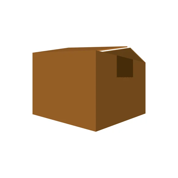 Imballaggio scatola consegna spedizione icona. Grafico vettoriale — Vettoriale Stock