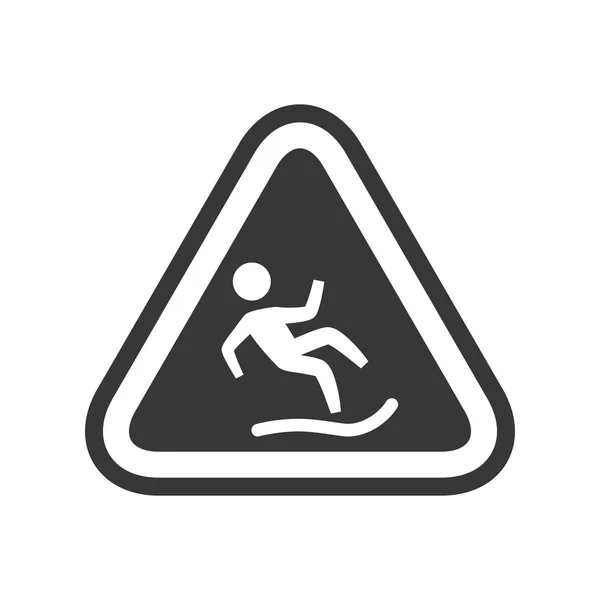 Warnsymbol zur Vermeidung von nassen Fußböden. Vektorgrafik — Stockvektor