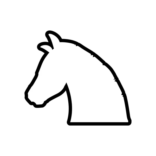 Значок силует кінь тварин тварин. Векторна графіка — стоковий вектор
