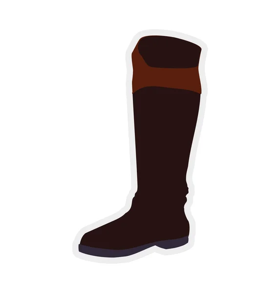 Bota cavalo animal livrando esporte hobby icon.Vector gráfico — Vetor de Stock