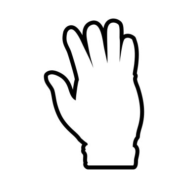 el insan yardım jest parmak palm simgesi. Vektör grafiği