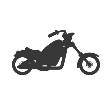 Motosiklet motor motosiklet ulaşım simgesi. Vektör grafiği