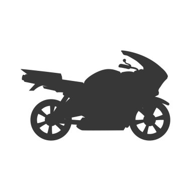 Motosiklet motor motosiklet ulaşım simgesi. Vektör grafiği