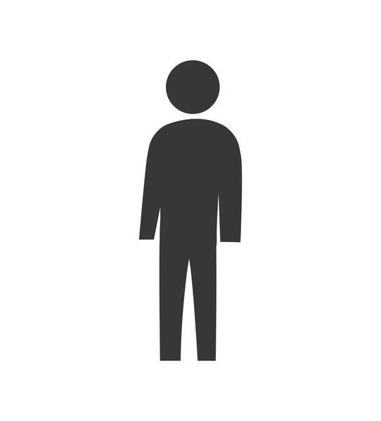 Pictogramme action mâle homme silhouette icône. Graphique vectoriel — Image vectorielle