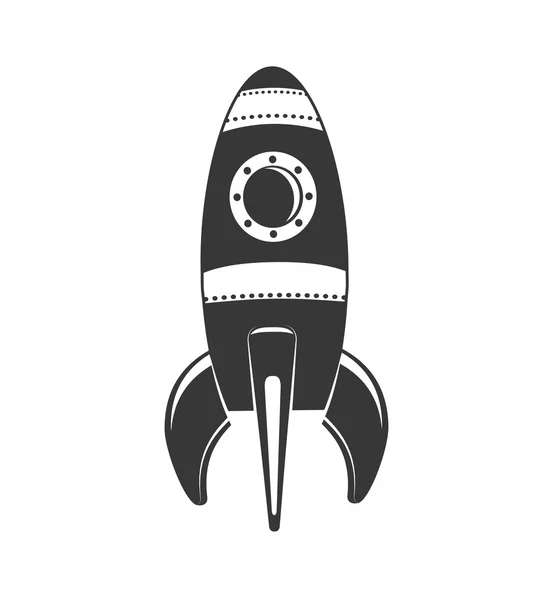 Rocket spaceship science aircraft icon. Vector graphic — Stock Vector