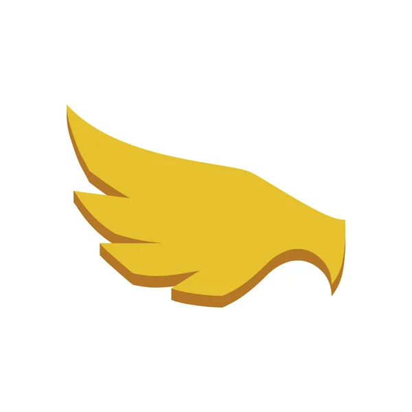 Ala piuma animale uccello angelo icona. Grafico vettoriale — Vettoriale Stock