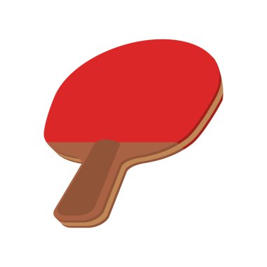 Raket ping pong hobi spor idolü. Vektör grafiği