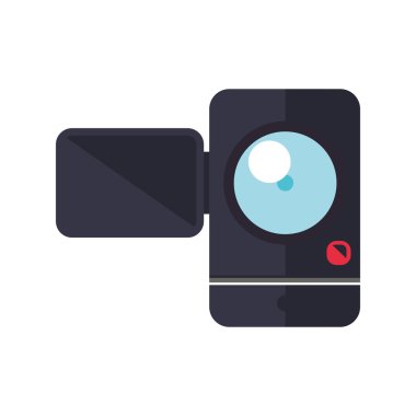 videocamera araç teknolojisi fotoğraf simge. Vektör grafiği
