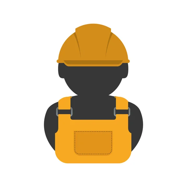 Casque constructeur travailleur icône de l'industrie. Graphique vectoriel — Image vectorielle