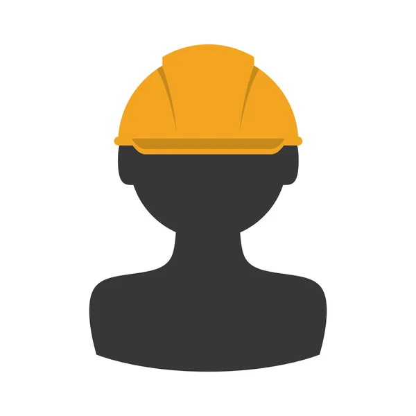 Helmet constructer worker industry icon. Vector graphic — Stock Vector