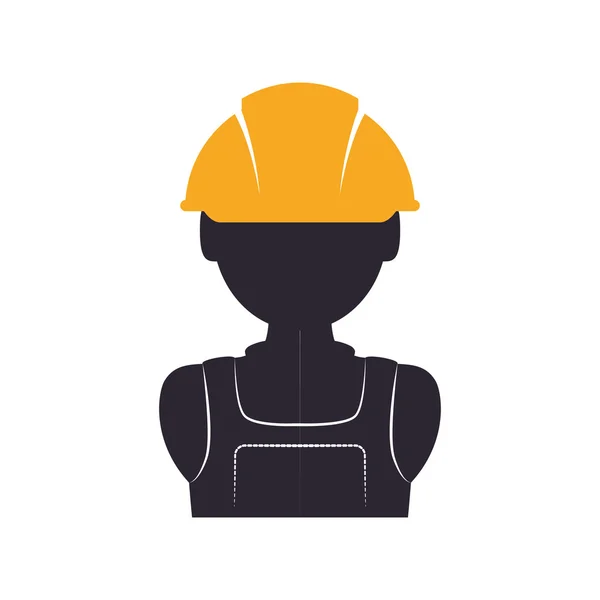 Helm constructer werknemer industrie pictogram. Vectorafbeelding — Stockvector