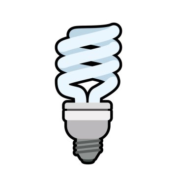 ampul aydınlatma enerji güç simgesi. Vektör grafiği