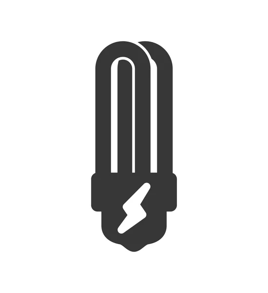 Gloeilamp thunder verlichting energie pictogram van de macht. Vector graphi — Stockvector