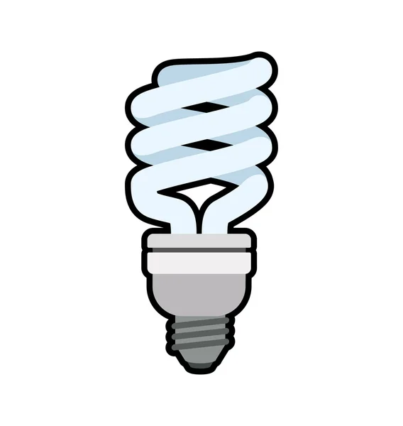 Ampoule éclairage énergie puissance icône. Graphique vectoriel — Image vectorielle