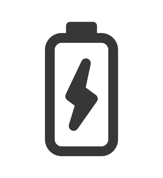 Thunder energie macht batterijpictogram. Vectorafbeelding — Stockvector