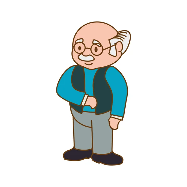 Dědeček stará osoba muž mužské ikona. Vektorové grafiky — Stockový vektor