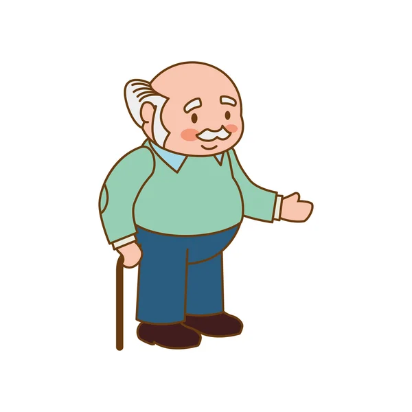 Abuelo viejo hombre hombre icono masculino. Gráfico vectorial — Archivo Imágenes Vectoriales