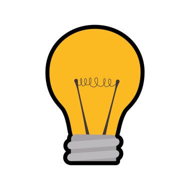 Ampul enerji güç aydınlatma simgesi. Vektör grafiği