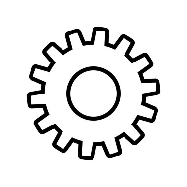 Dişli çark dişi daire makine bölümü simgesi. Vektör grafiği