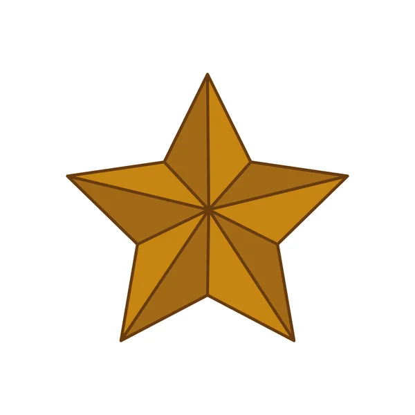 Estrella icono de decoración en forma de oro. Gráfico vectorial — Archivo Imágenes Vectoriales