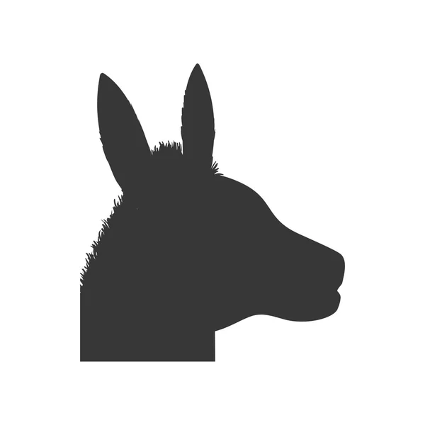 Esel Tierfarm Haustier Charakter-Ikone. Vektorgrafik — Stockvektor