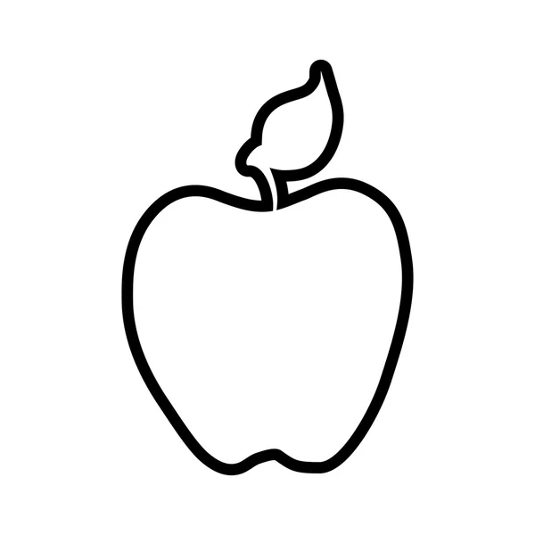 Manzana alimentos saludables alimentos ecológicos icono del mercado. Gráfico vectorial — Vector de stock