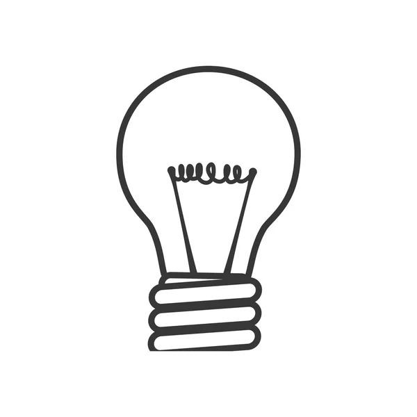 Light bulb energy  power illumination icon. Vector graphic — Stock Vector