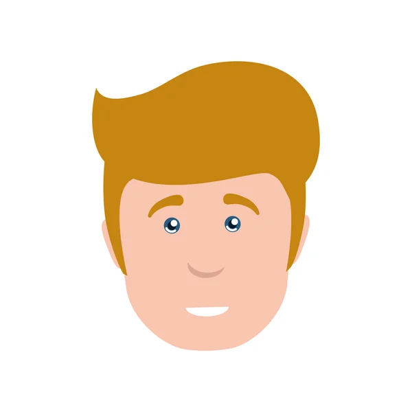 Man mannelijke persoon haar hoofd pictogram. Vectorafbeelding — Stockvector