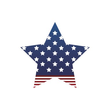 ABD bayrağı patrotism kültür mavi kırmızı simge yıldız. Vektör grafiği