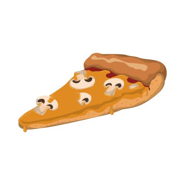 Pizza yemek menüsü simgesini hızlı yemek. Vektör grafiği