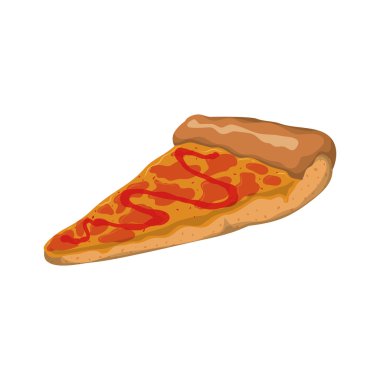 Pizza yemek menüsü simgesini hızlı yemek. Vektör grafiği