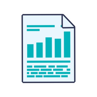 Belge veri bilgi simgesi. Vektör grafiği