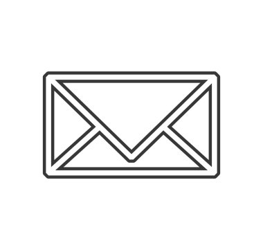 Zarf posta e-posta iletisi simgesi. Vektör grafiği